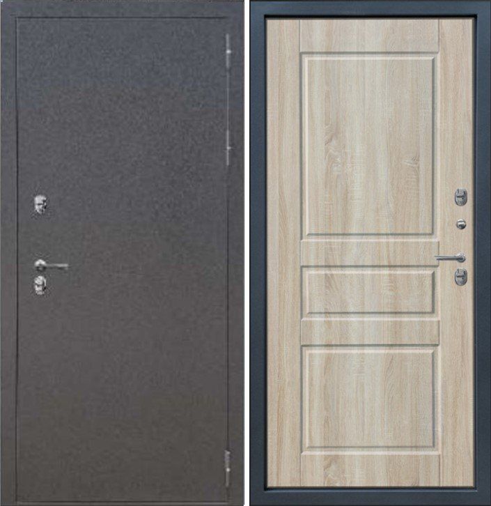 Дверь СТРАЖ Т-20 ТЕРМО ДУБ СОНОМА СВЕТЛЫЙ DIS007266
