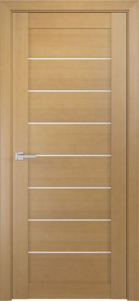 Межкомнатная дверь ЛУ-7 орех (стекло сатинат)