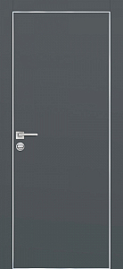 Товар Межкомнатная дверь ПХ-1 AL кромка с 4-х ст. Графит матовый